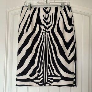 Zebra Print Pencil Skirt